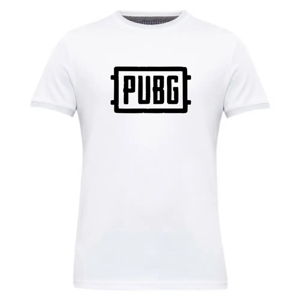 Gym Brute Pubg T Shirt,  White  Medium