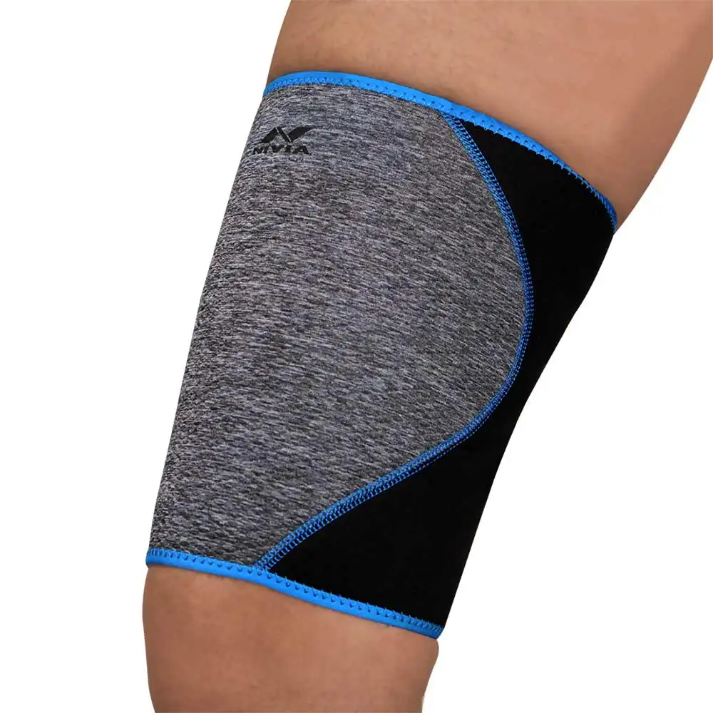 Nivia Orthopedic Thigh Support Slip-In (MB-07),  Grey-Black  Large