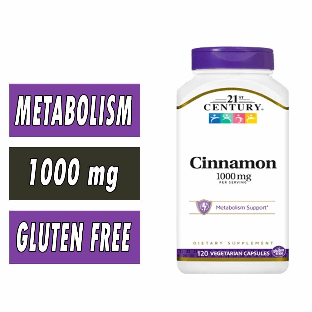 21st Century Cinnamon - 1000 mg - 120 Veg Capsules