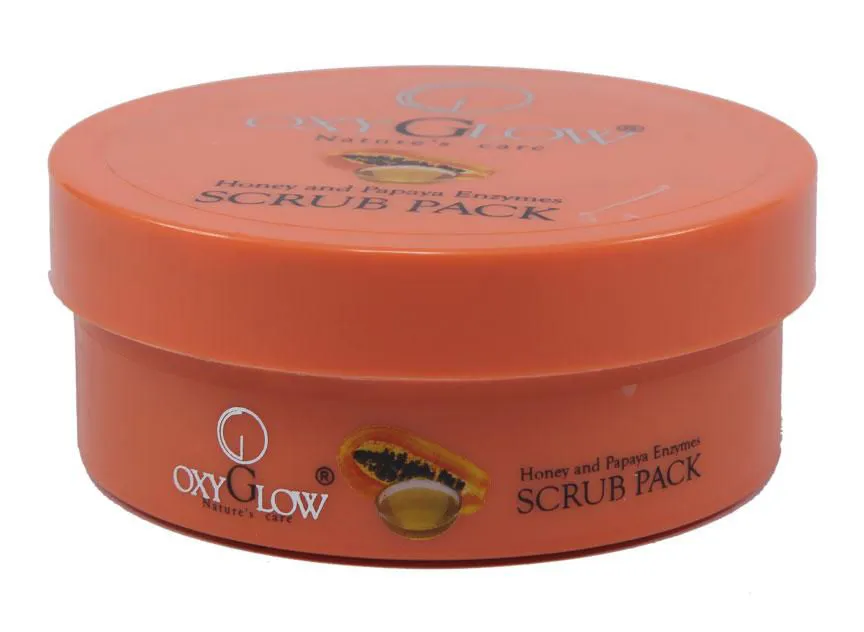 Oxyglow Herbals Honey And Papaya Enzymes Scrub Pack