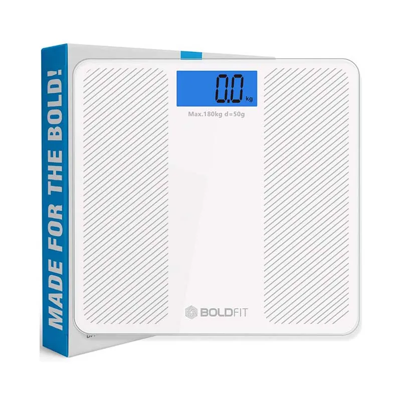 Boldfit Digital Weighing Scale Weighing Machine With LCD Display 1year Warranty - White