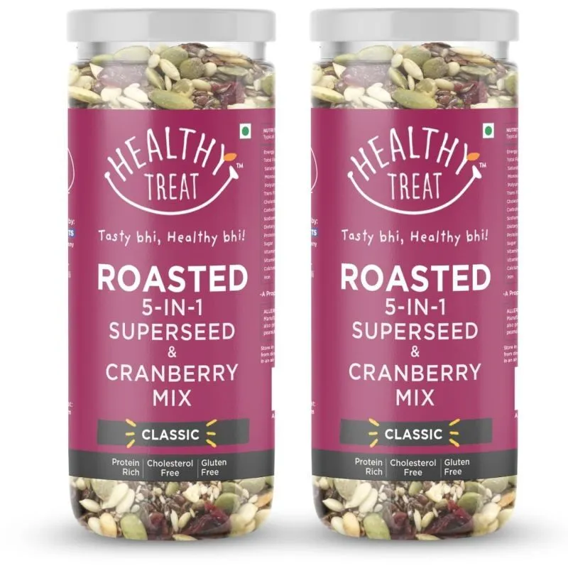 Healthy Treat Roasted 5 In 1 Seed + Cranberry Mix - Pack Of 2