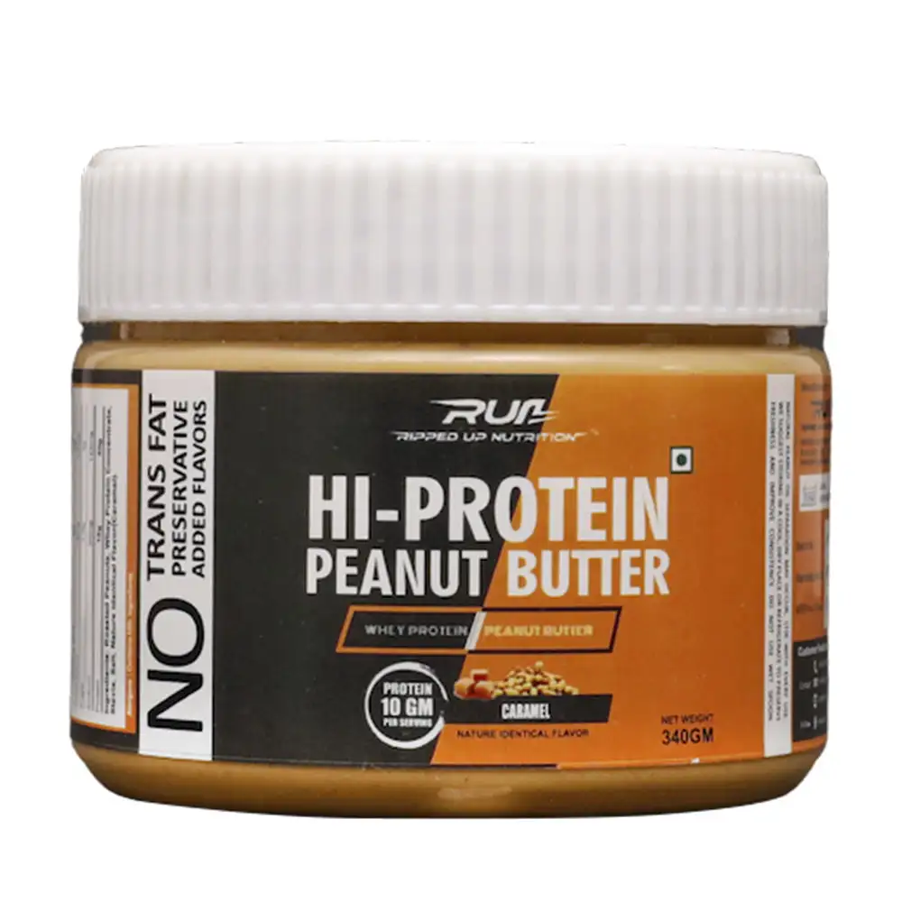 Ripped Up Nutrition Hi Protein Peanut Butter,  0.340 kg  Caramel