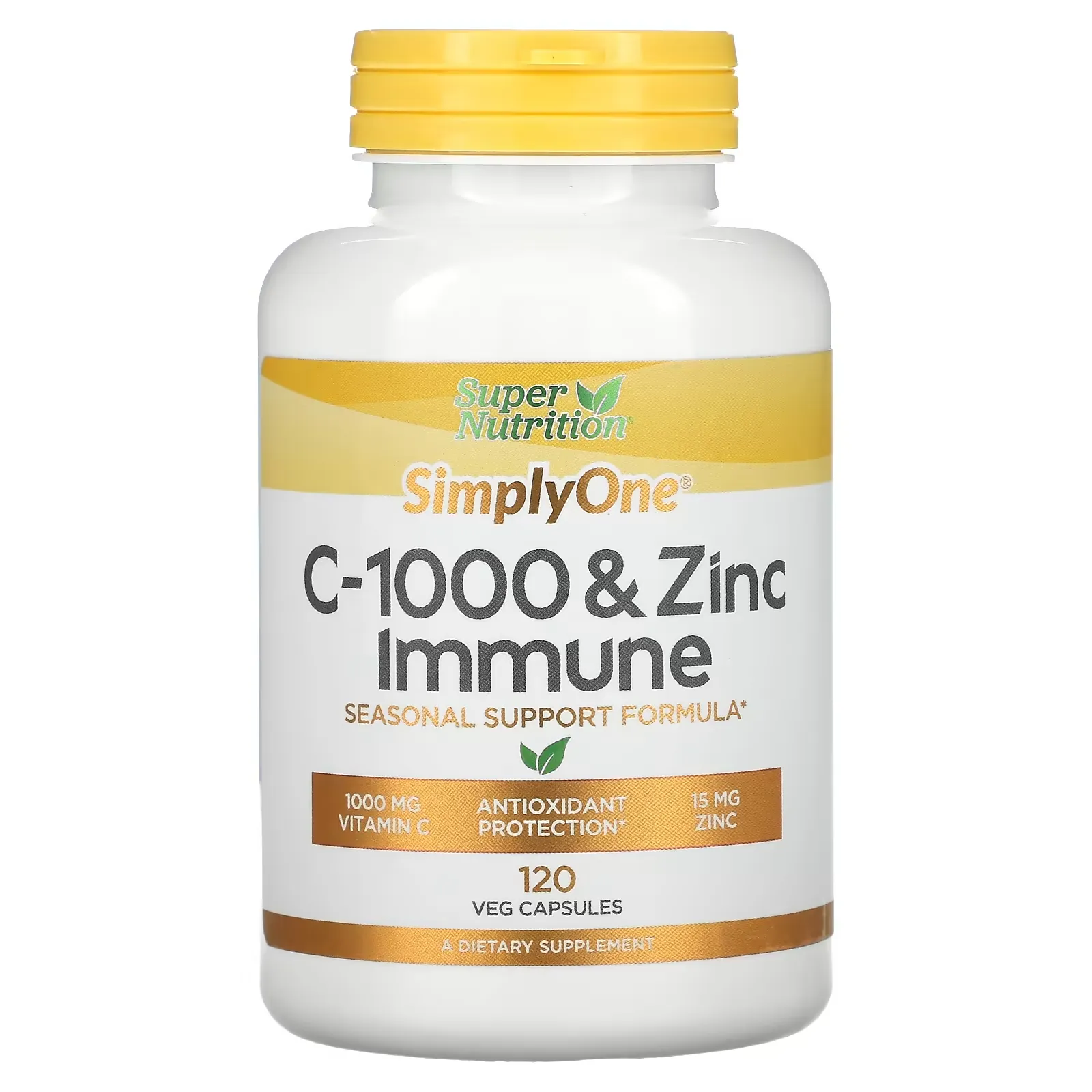 SimplyOne, C-1000 & Zinc Immune, 120 Veg Capsules