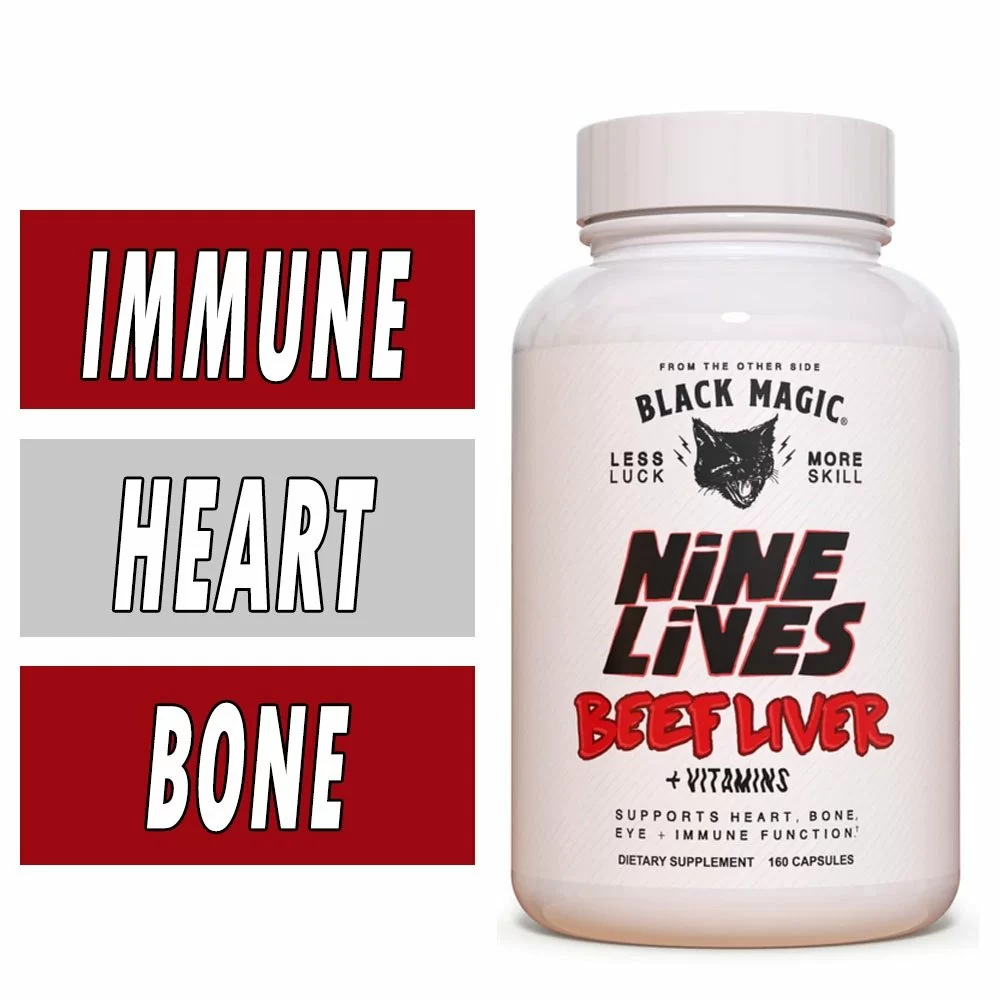 Black Magic Nine Lives Beef Liver - 160 Capsules