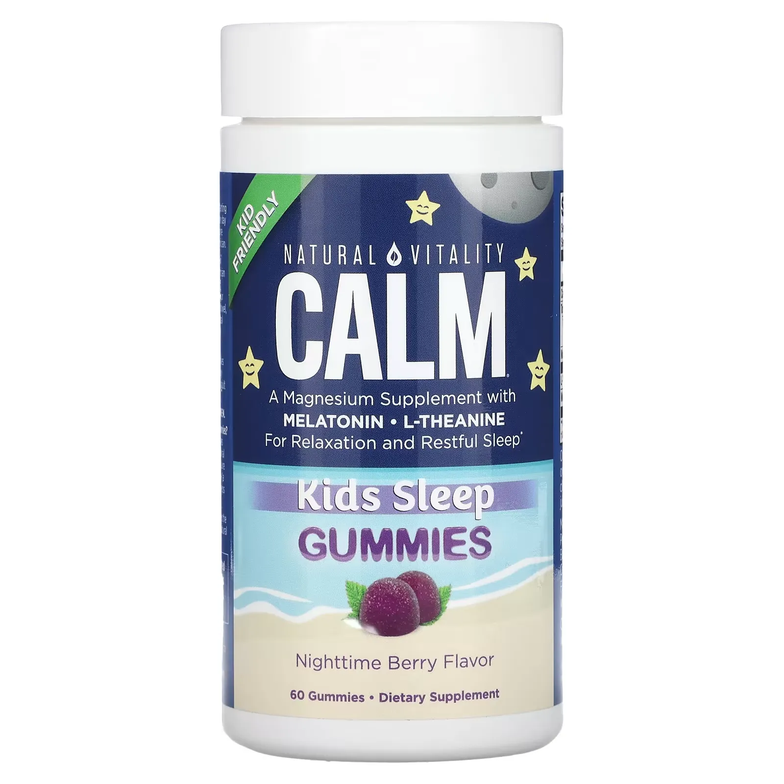 CALM, Kids Sleep Gummies, Nighttime Berry, 60 Gummies