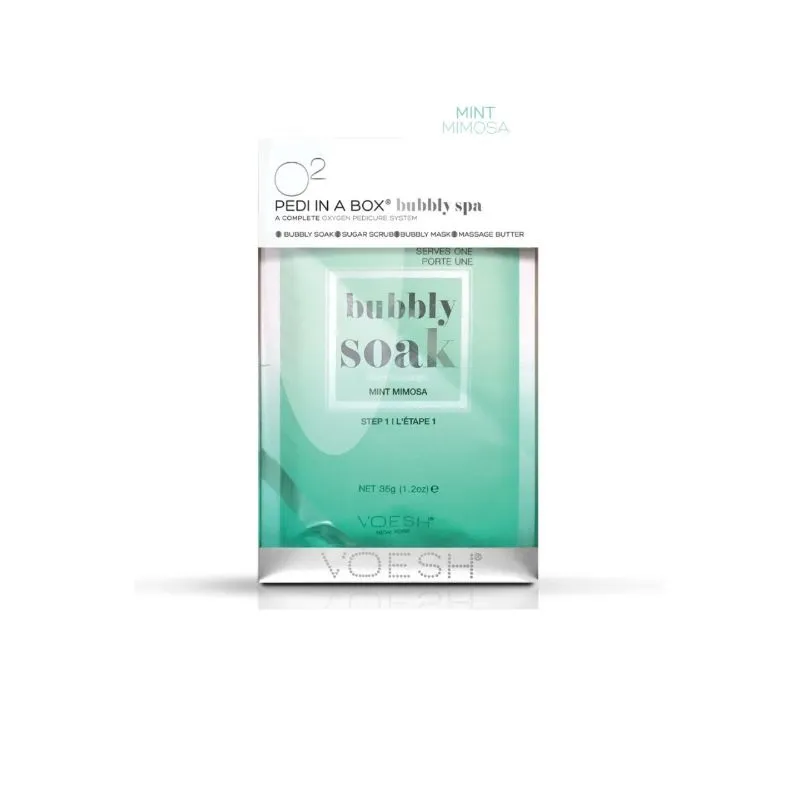 VOESH O2 Bubbly Spa Oxygen Pedicure In A Box (4 Step) - Mint Mimosa