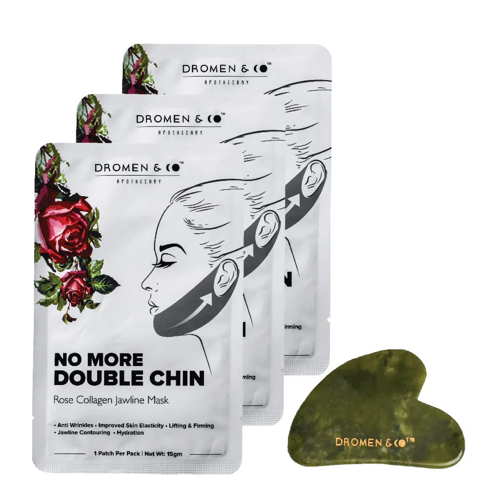 Dromen & Co Buy 3 No More Double Chin Lift Masks and Get A Jade Gua Sha Free