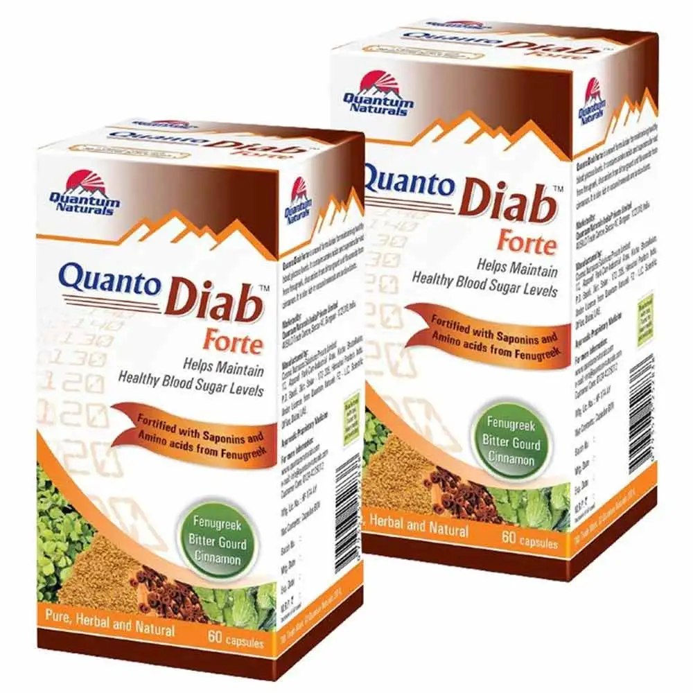 Quantum Naturals Quanto Diab Forte (Pack of 2),  60 capsules