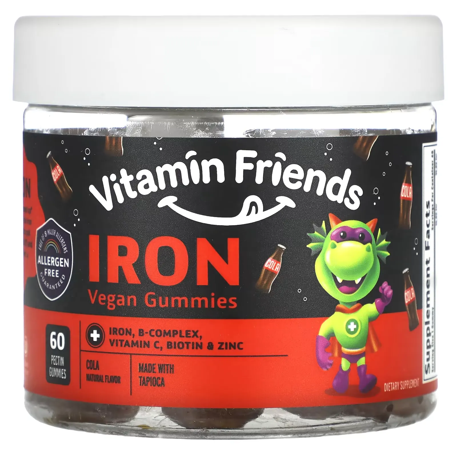 Iron Vegan Gummies, Cola, 60 Pectin Gummies