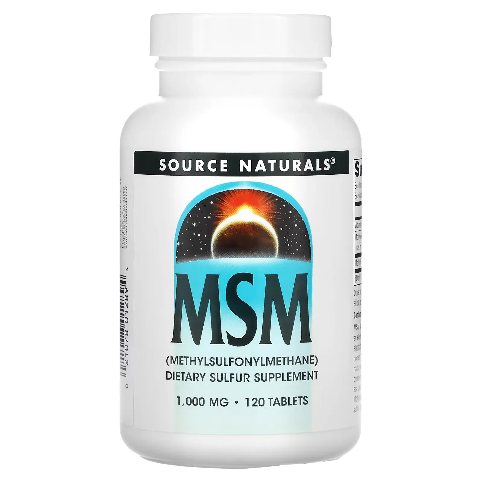 MSM , 1,000 mg, 120 Tablets