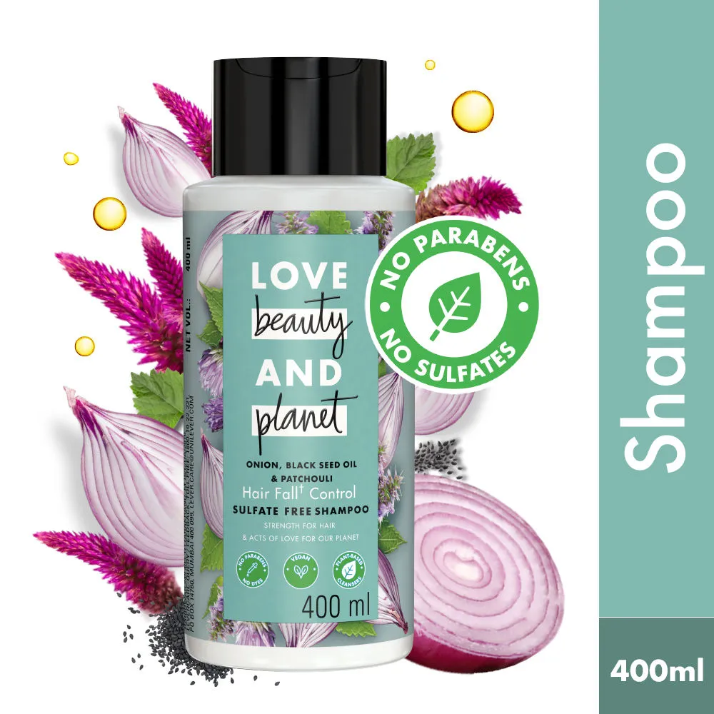 Love Beauty & Planet Onion, Blackseed & Patchouli Hairfall Control Sulfate Free Shampoo