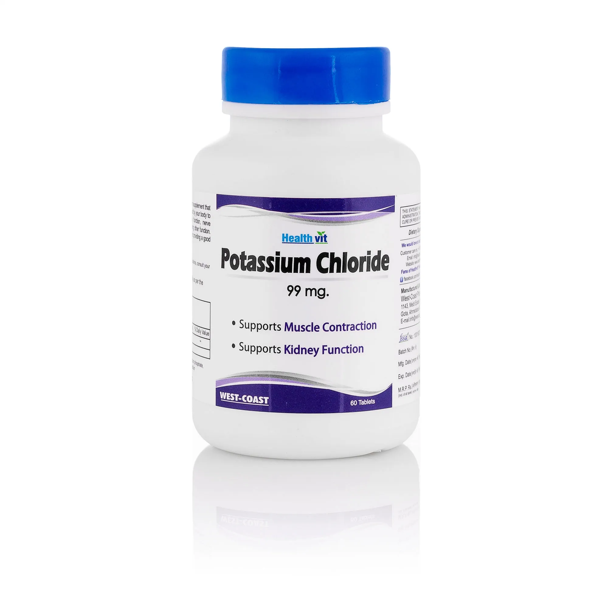 HealthVit Potassium Chloride 99Mg 60 Tablets