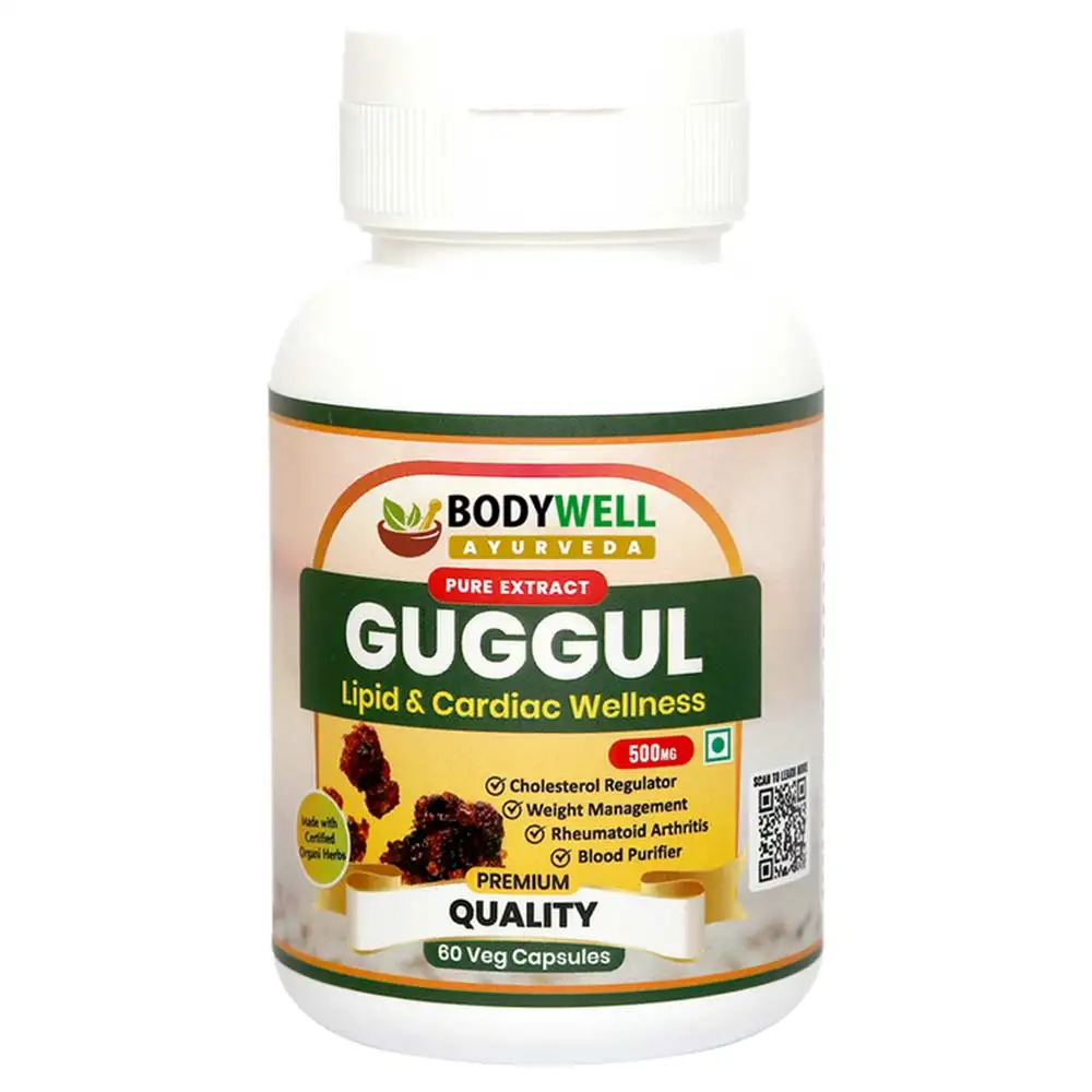 Bodywell Guggul Pure Extract 500 mg,  60 veggie capsule(s)