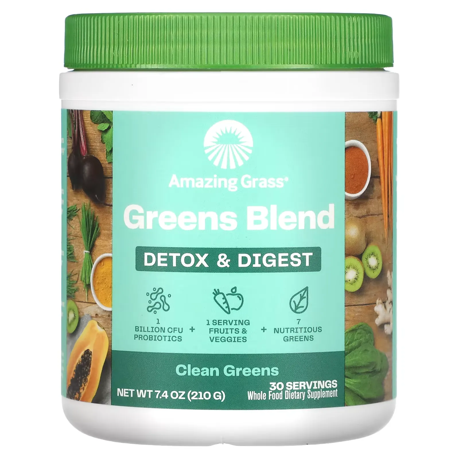 Greens Blend, Detox & Digest, 7.4 oz (210 g)