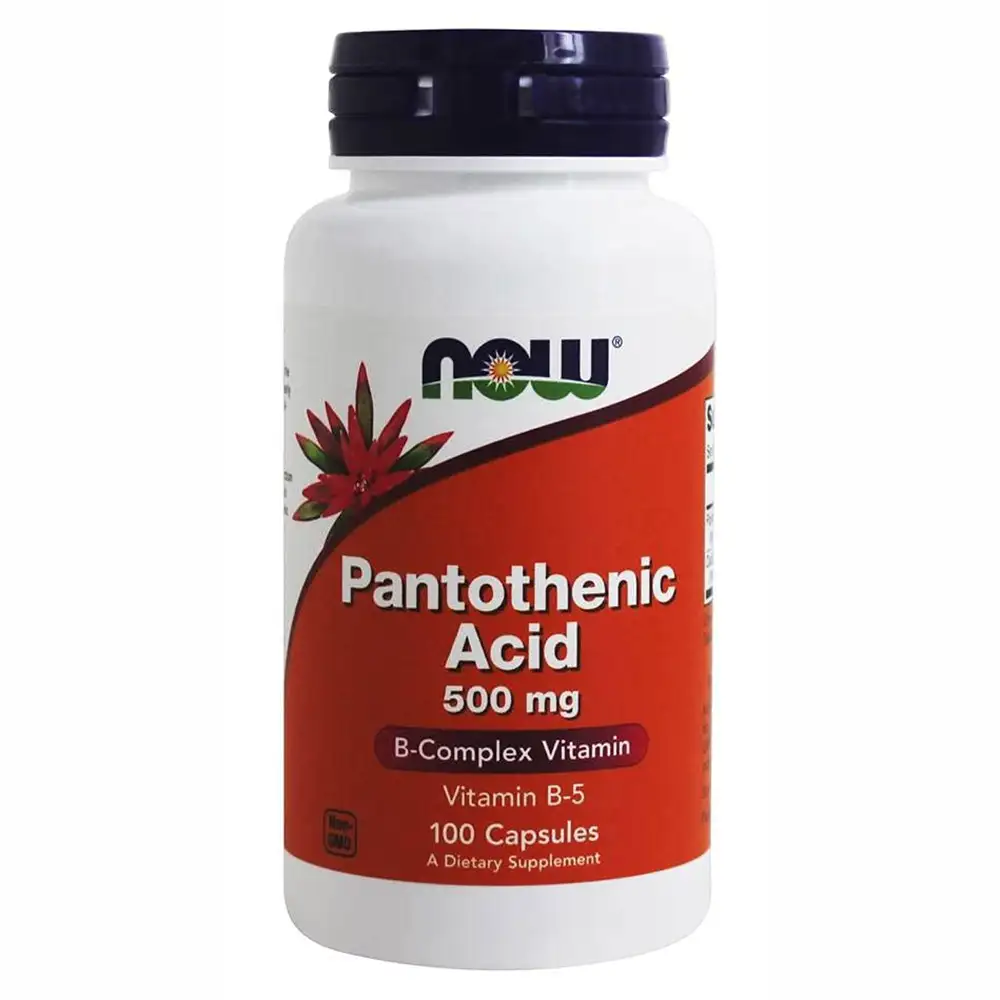 Now Pantothenic Acid (500 mg),  Unflavoured  100 capsules