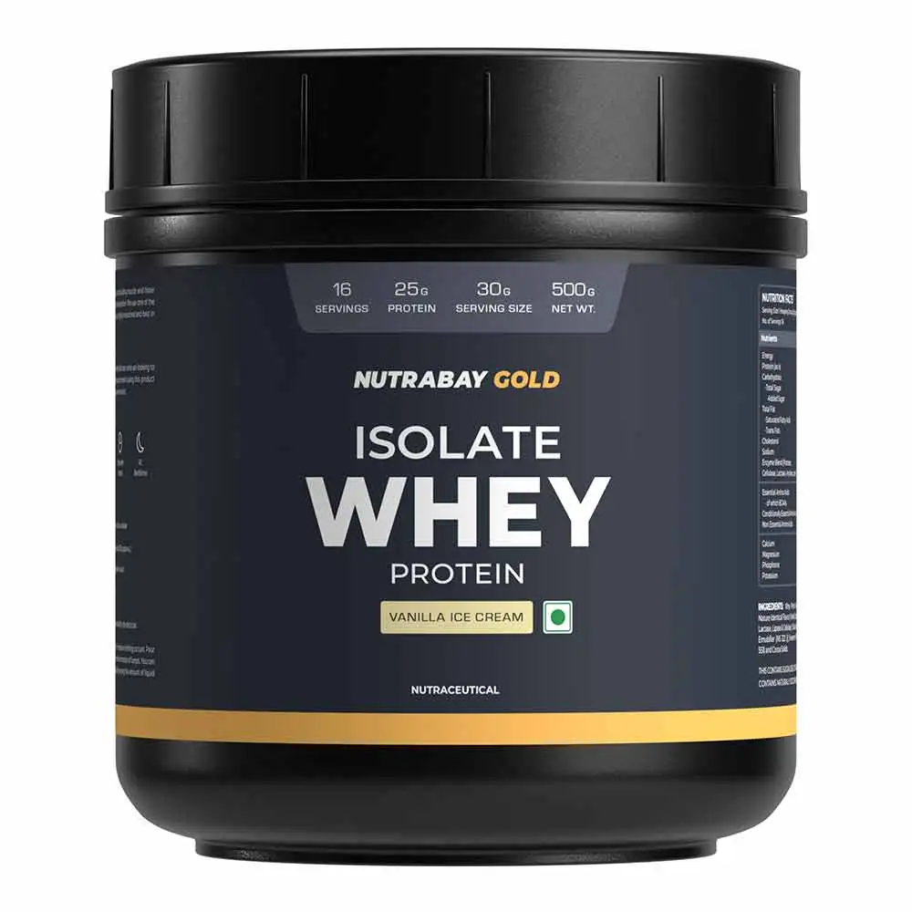 Nutrabay Gold Isolate Whey Protein,  1.1 lb  Vanilla Ice Cream