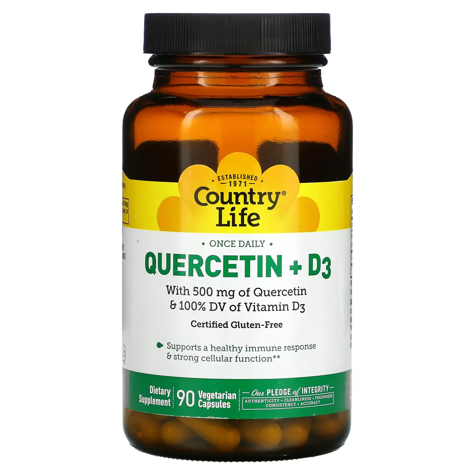 Quercetin + D3, 90 Vegetarian Capsules