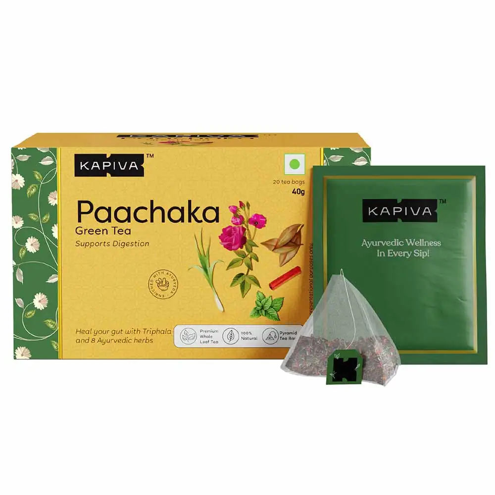 Kapiva Paachaka Green Tea,  20 Tea Bag(s)  Unflavoured