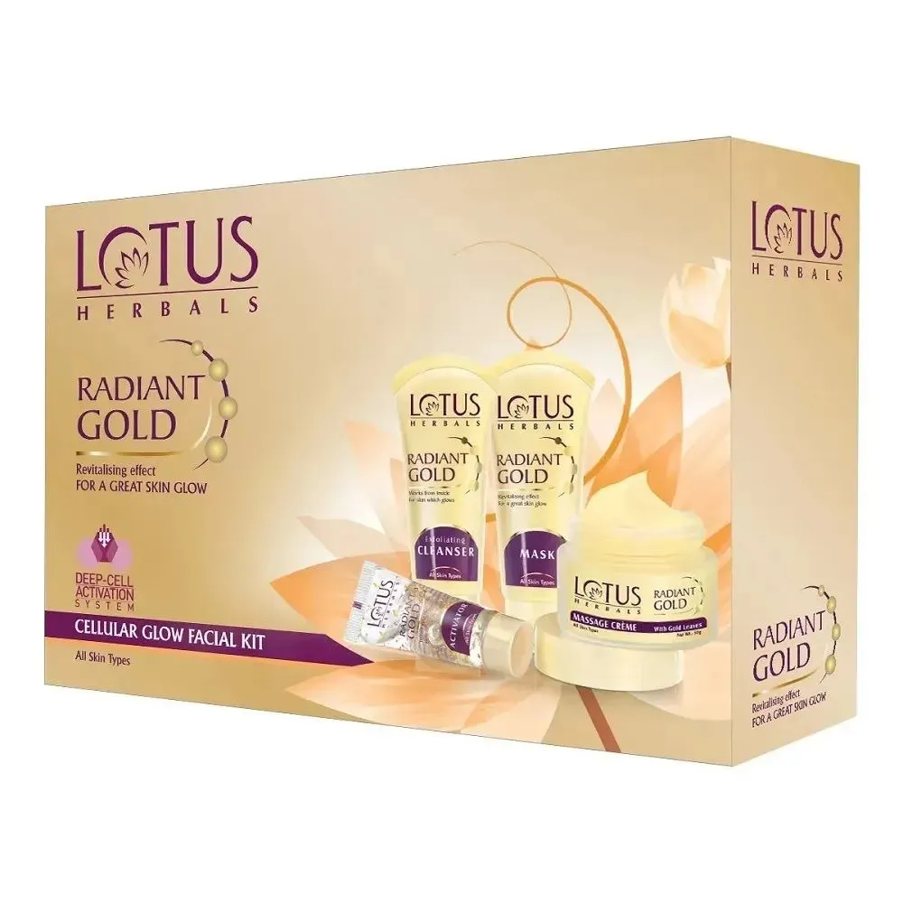 Lotus Herbals Radiant Gold Cellular Glow Facial Kit