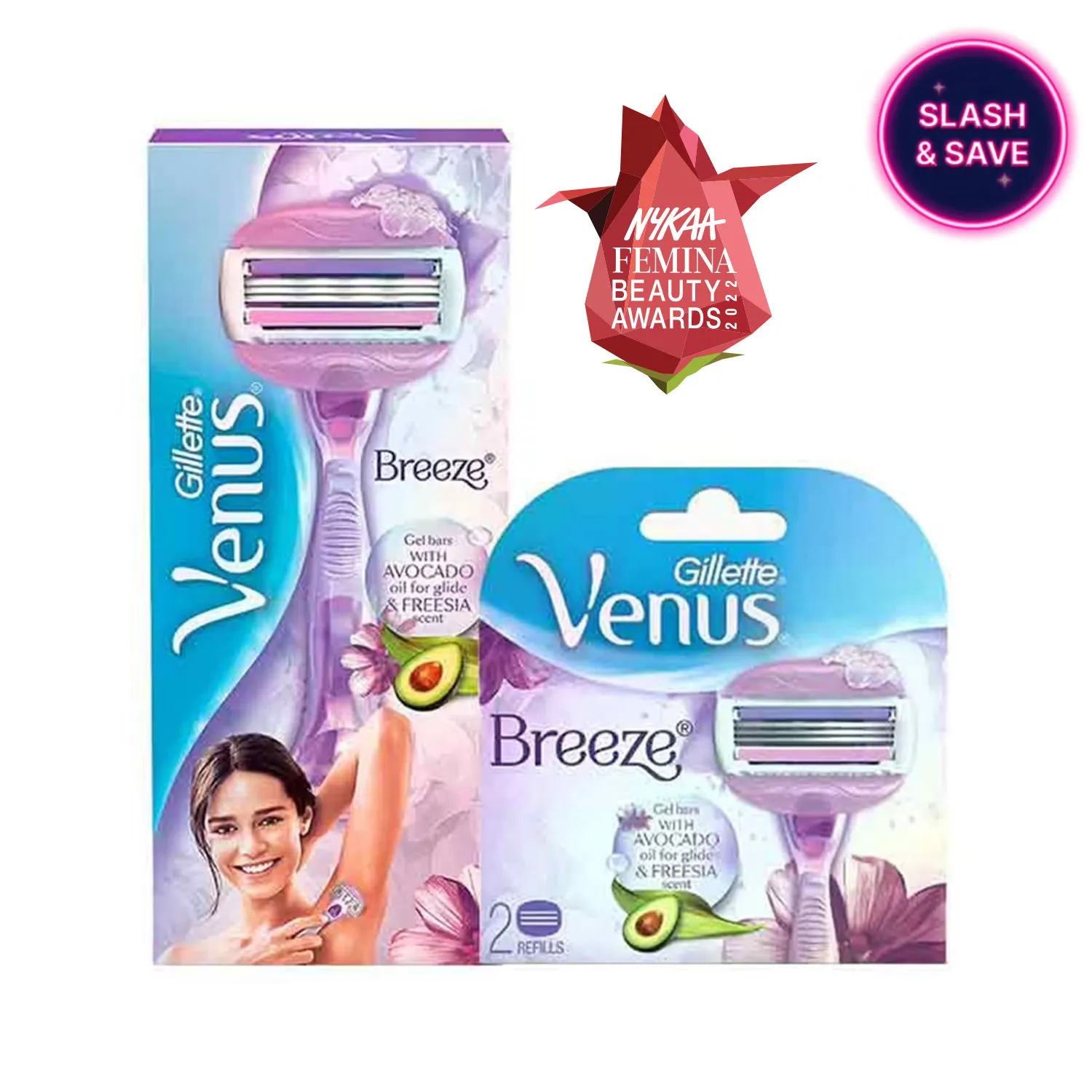 Gillette Venus Breeze Razor & Blades Combo