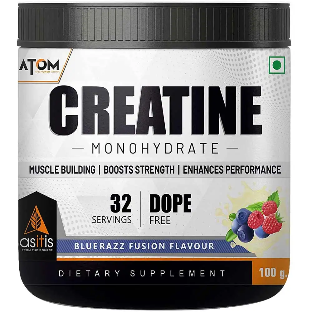 AS-IT-IS Nutrition ATOM Creatine Monohydrate,  Blue Razz Fusion  0.22 lb