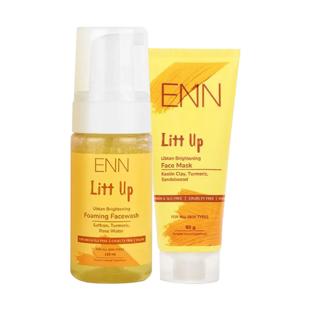 ENN Litt Up Ubtan Skin Brightening Facewash & Face Mask Kit