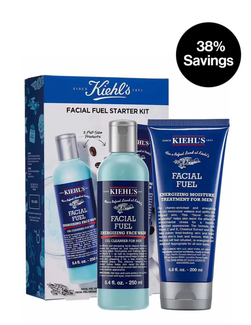 Kiehl's Facial Fuel Duo with Facial Fuel Face Wash & Facial Fuel Moisturiser for Men