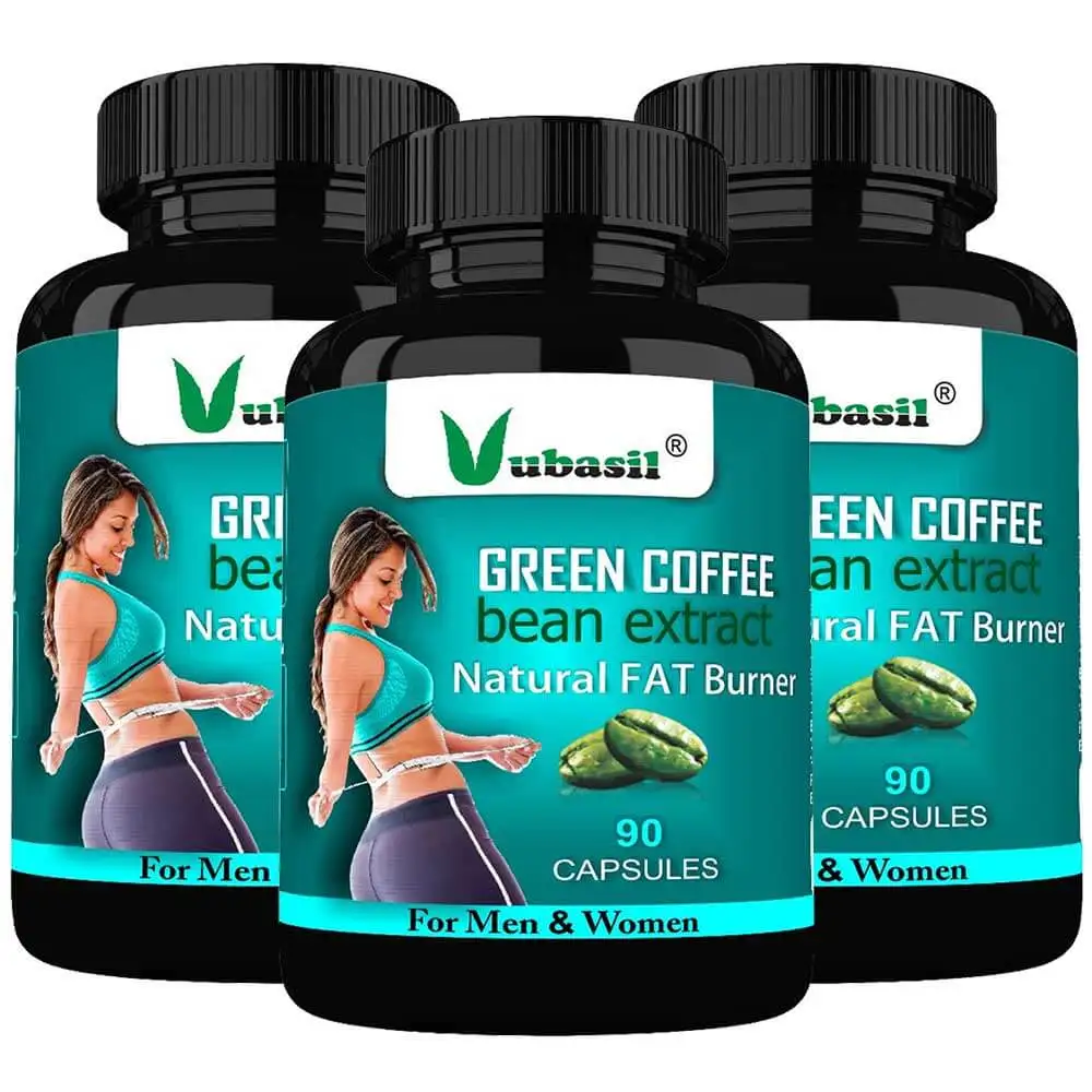 Vubasil Green Coffee Bean Extract Natural Fat Burner,  270 capsules