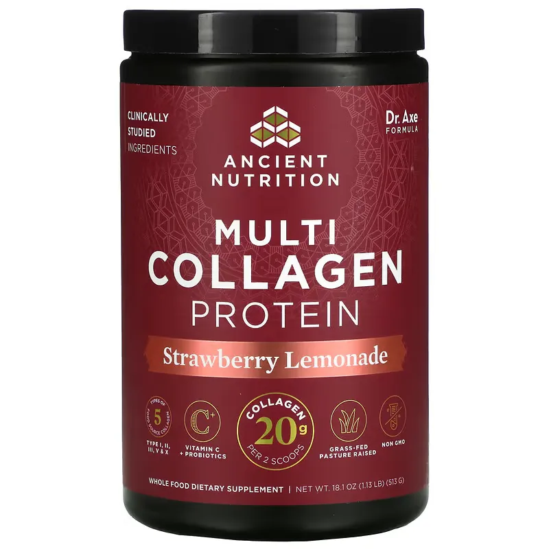 Multi Collagen Protein, Strawberry Lemonade, 1.13 lbs (513 g)