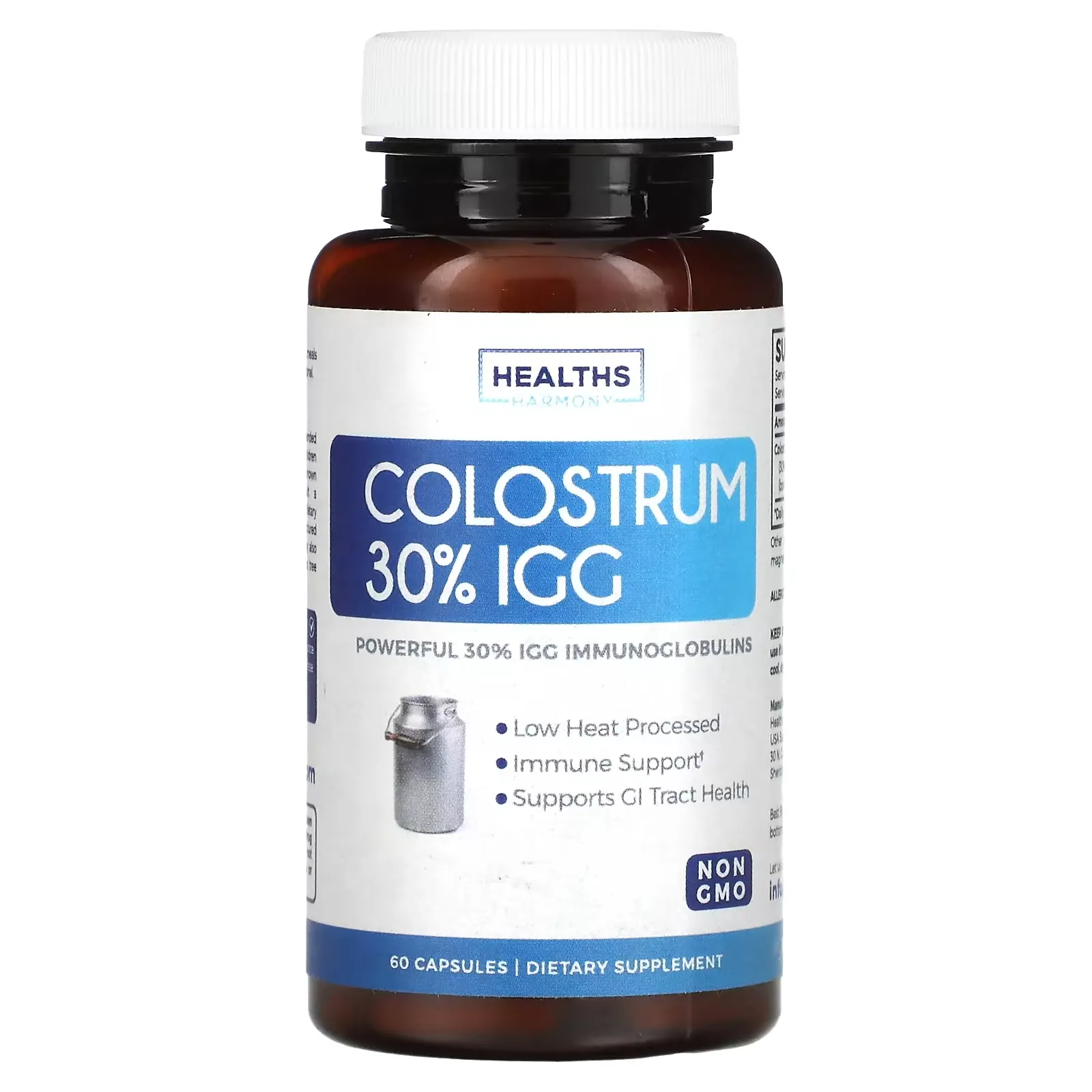 Colostrum 30% IGG, 60 Capsules