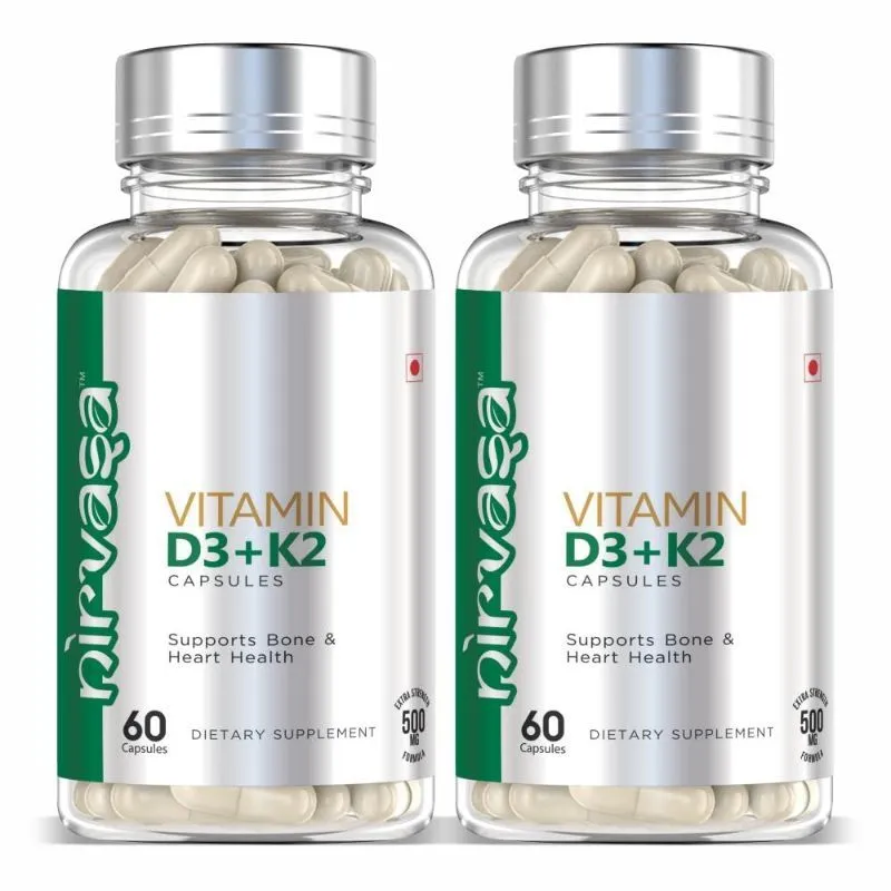 Nirvasa Vitamin D3 + K2 Capsules - Pack Of 2