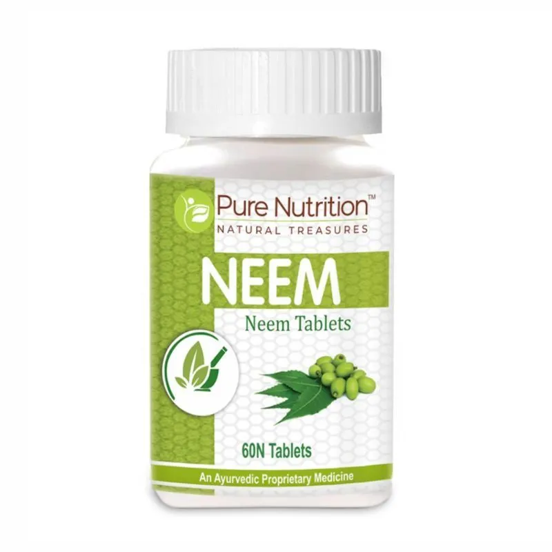 Pure Nutrition Neem Tablets-(for Antiseptic And Antibacterial Purposes)