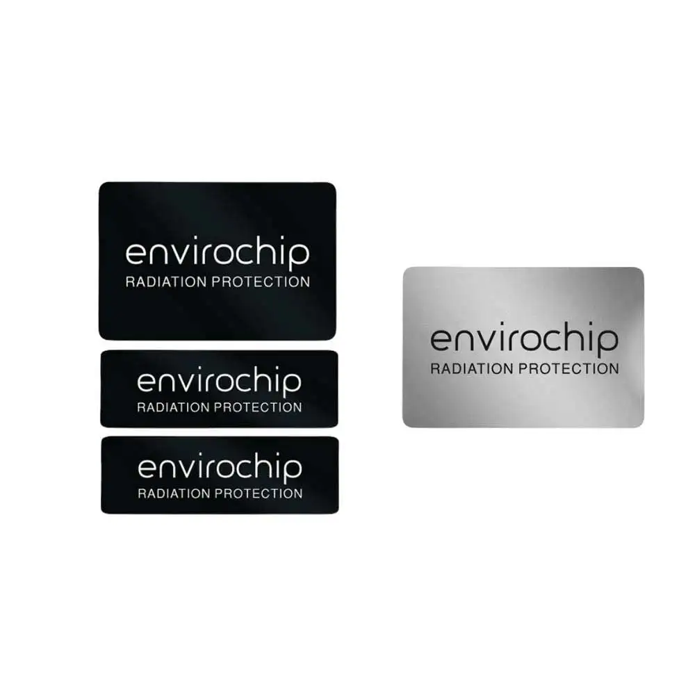 Envirochip Immunity Shielder Pack,  Against Radiation from Laptop & Wifi Router - Value Pack of 2s (Black & Silver)