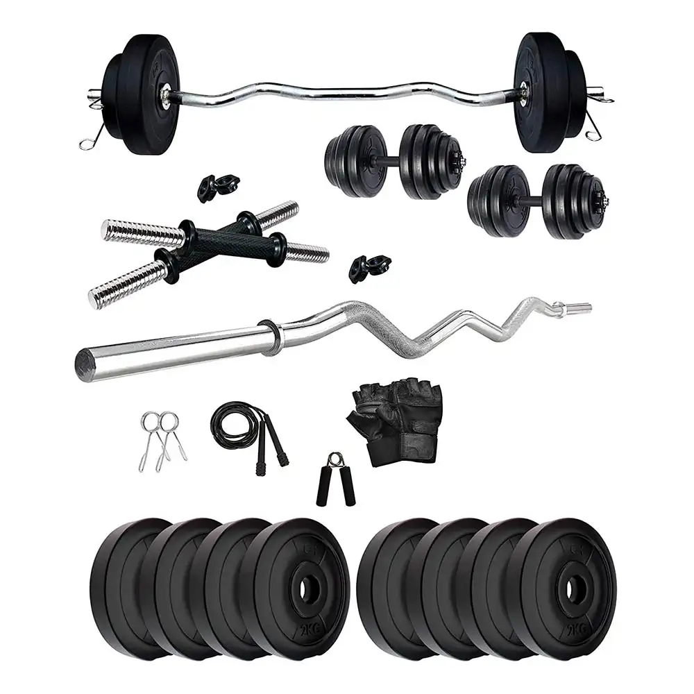 HUSTLE FITNESS PVC 16 Kg Home Gym Set 2