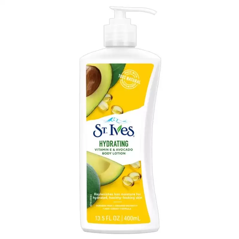 St. Ives Hydrating Vitamin E & Avocado Body Lotion, 100% Natural Moisturizers