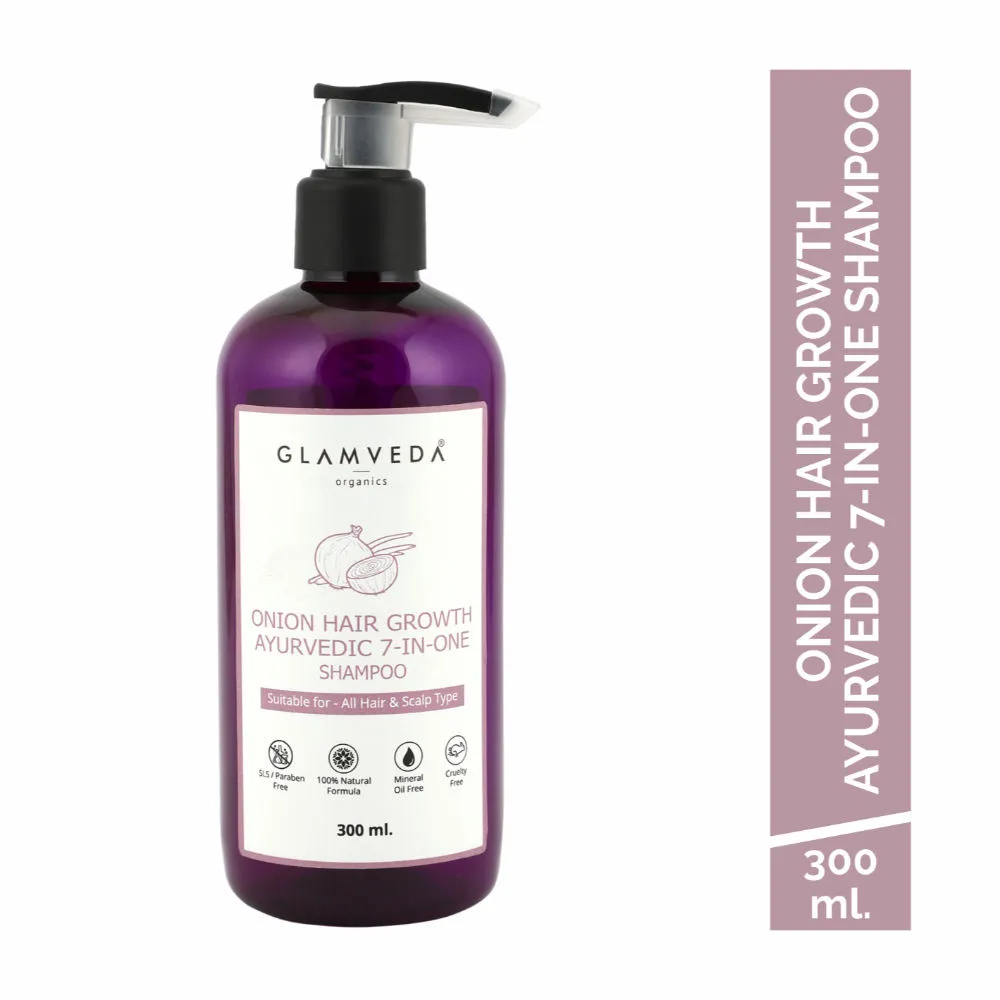 Glamveda Onion 7 In One Ayurvedic Hair Growth Shampoo