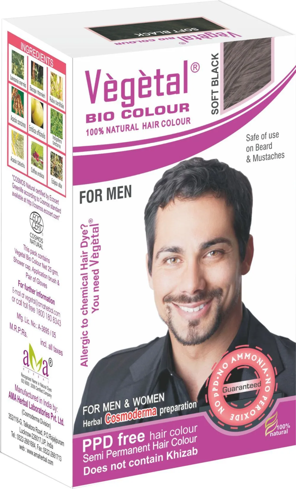 Vegetal Bio Colour Soft Black For Men