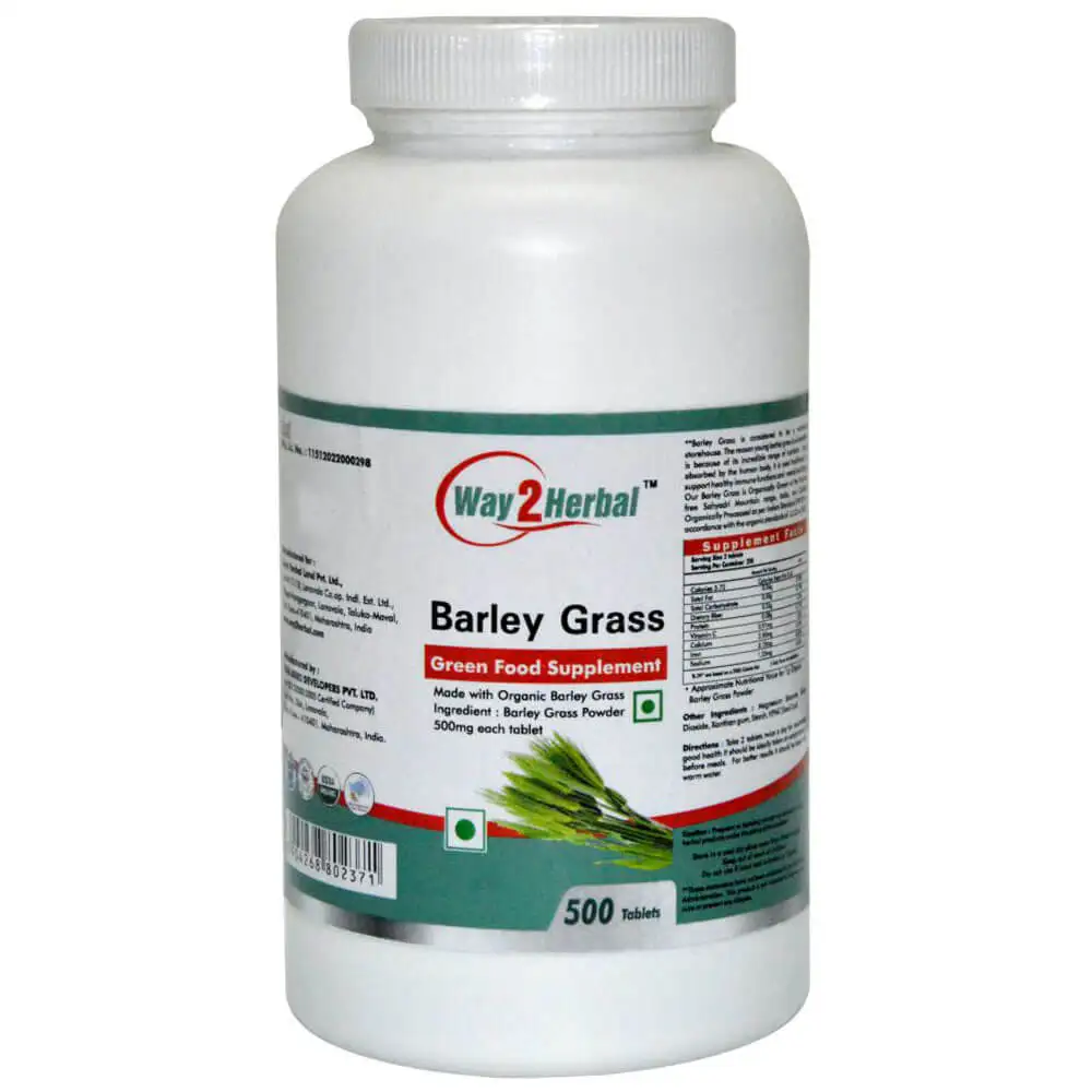 Way2Herbal Barley Grass,  500 tablet(s)  Unflavoured