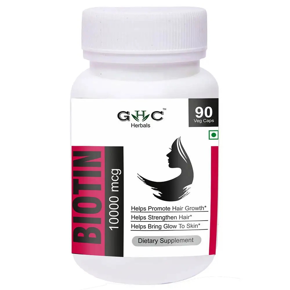 GHC Biotin 10000 mcg,  90 capsules  Unflavoured