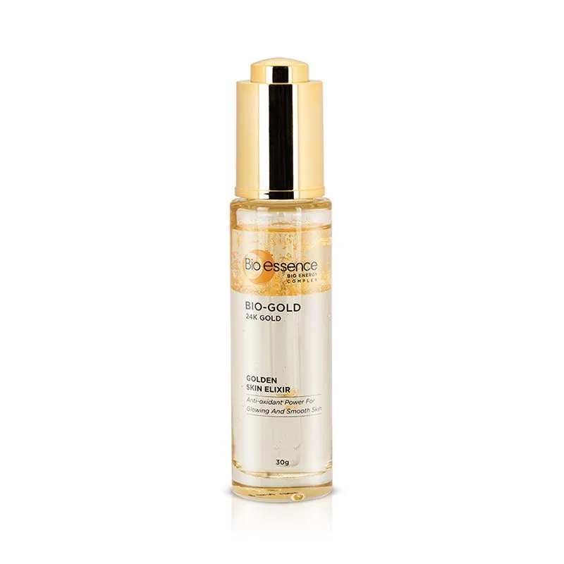 Bio-essence Bio-Gold Golden Skin Elixir -Serum With 24K Gold, Moroccan Argan Oil & Vitamin C