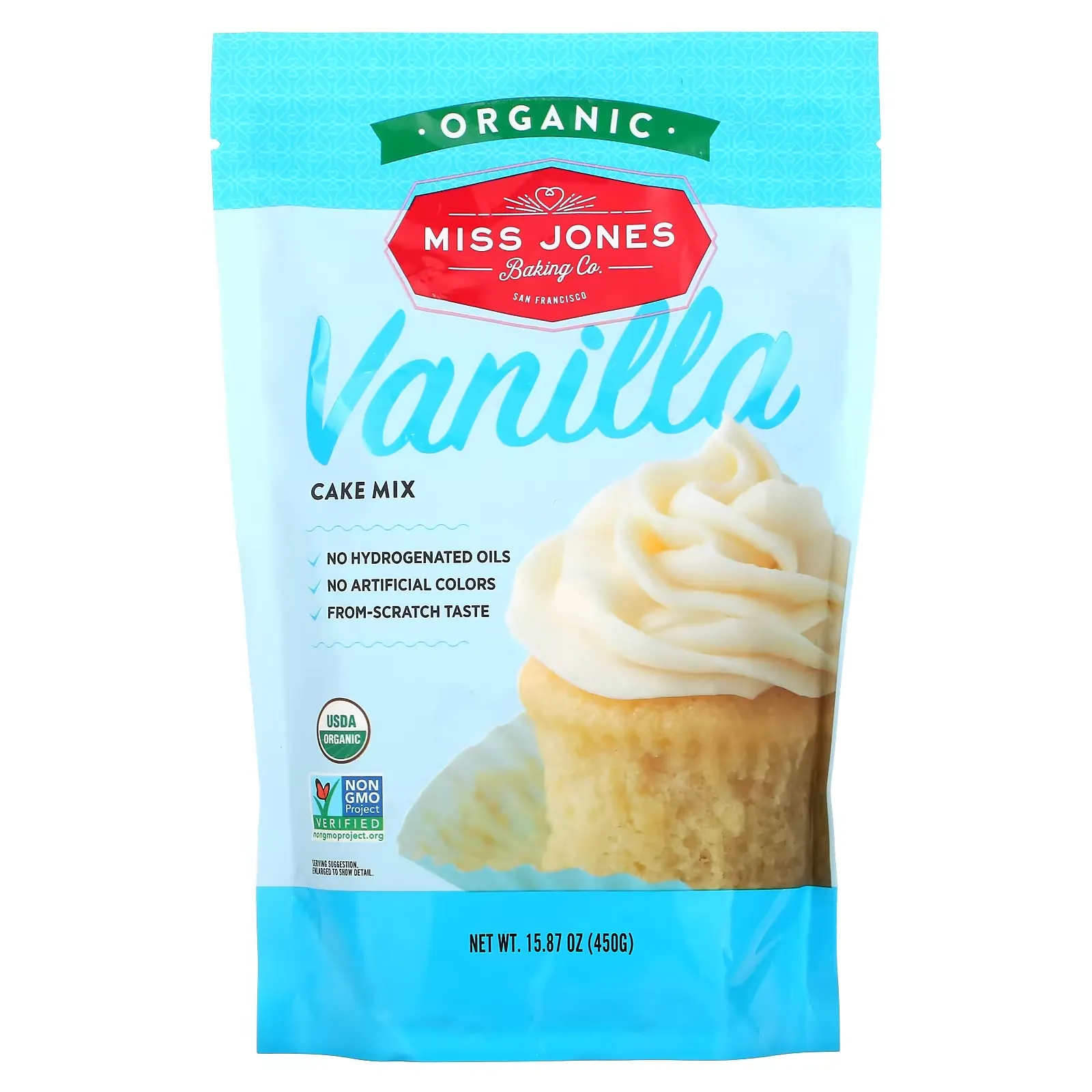 Organic Cake Mix, Vanilla, 15.87 oz (450 g)