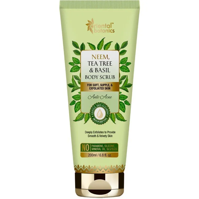 Oriental Botanics Neem, Tea Tree And Basil Anti Acne Body Scrub