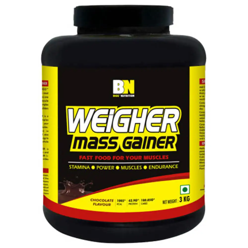 Bigg Nutrition Weigher Mass Gainer,  6.6 lb  Chocolate + Shaker Free