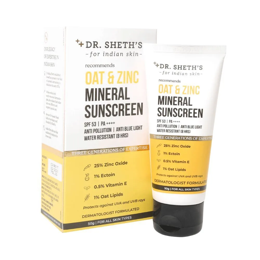 Dr. Sheth's Oat And Zinc Mineral Sunscreen