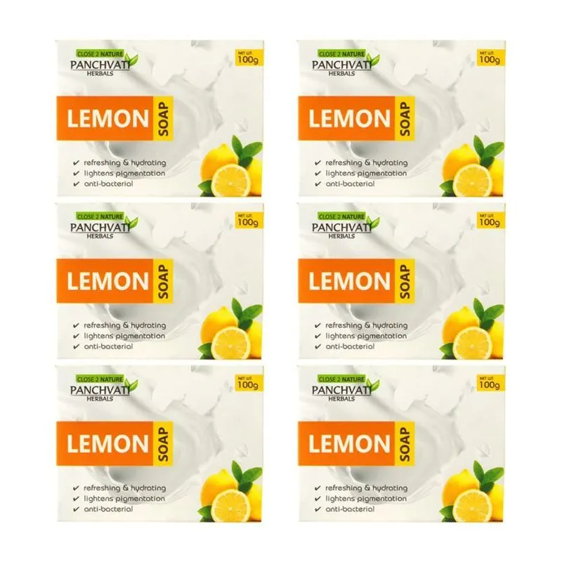 Panchvati Herbals Lemon Ayurvedic Soap Pigmentation & Anti-Bacterial (Pack Of 6)