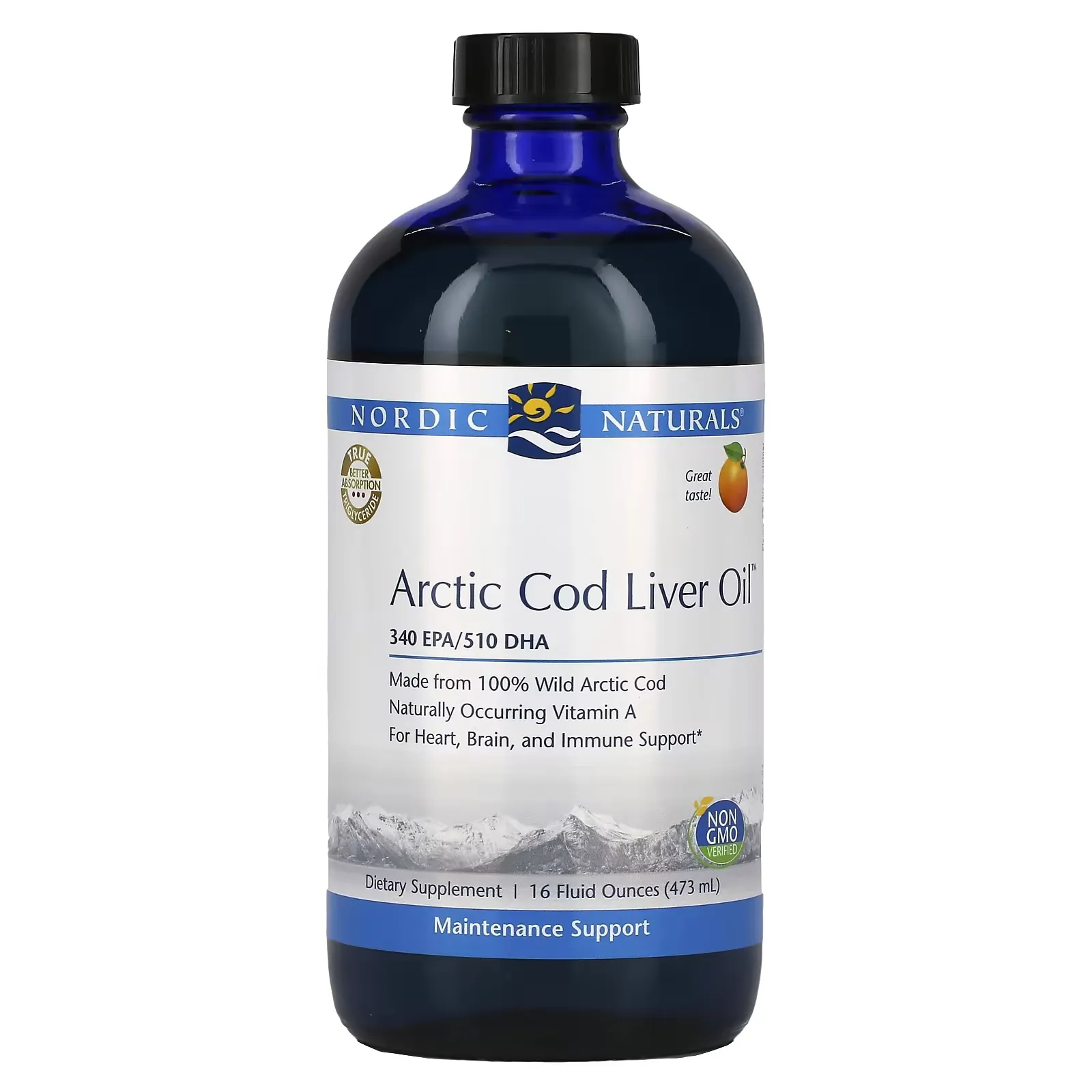 Arctic Cod Liver Oil, Orange, 16 fl oz (473 ml)