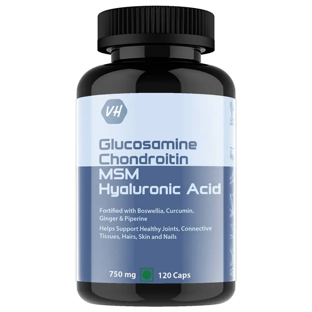 Vitaminhaat Glucosamine Chondroitin MSM Hyaluronic Acid,  120 capsules