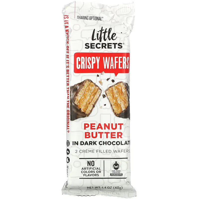 Dark Chocolate Crispy Wafers, Peanut Butter, 1.4 oz (40 g)