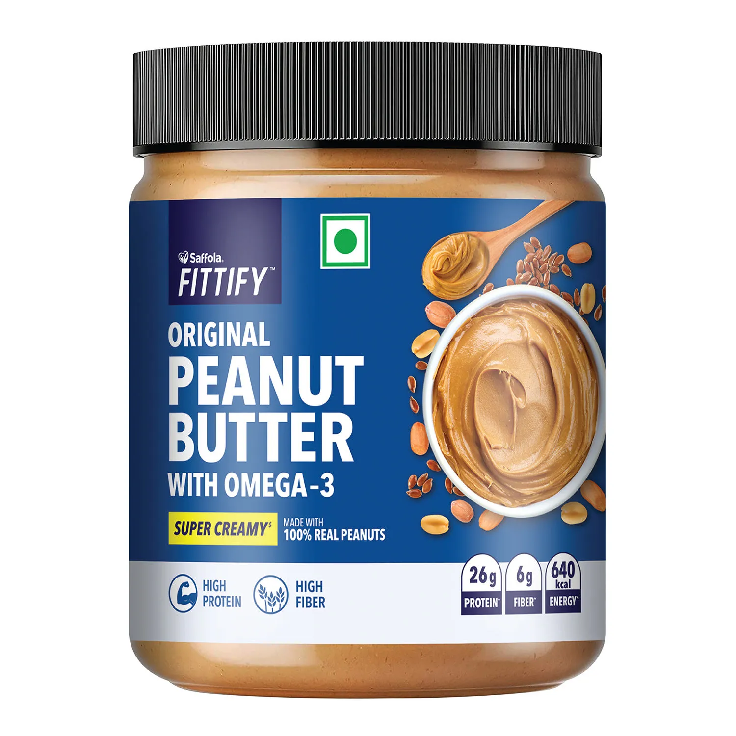 Saffola FITTIFY Original Peanut Butter With Omega-3 Super Creamy